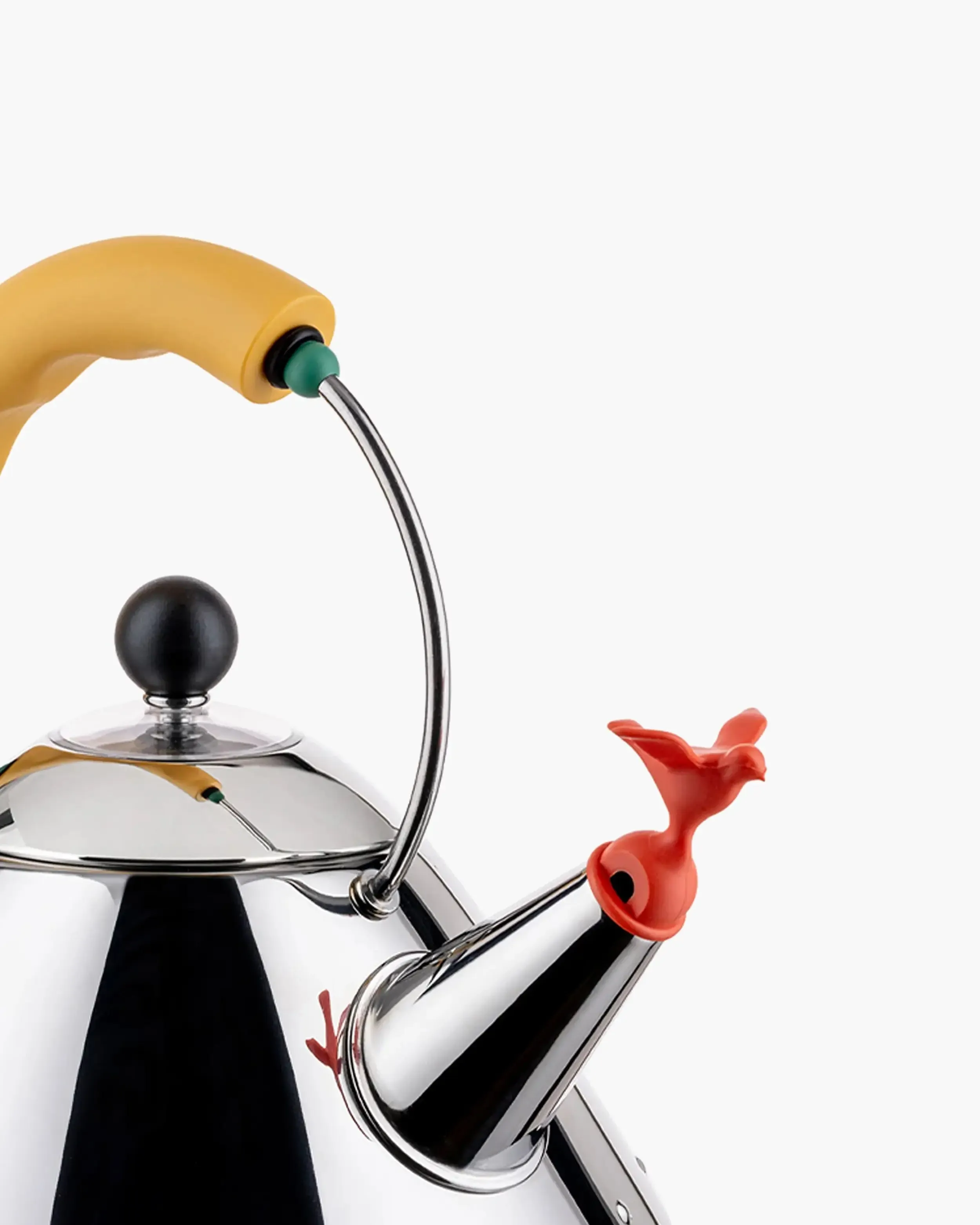 Alessi 9093 kettle in steel with colored handle