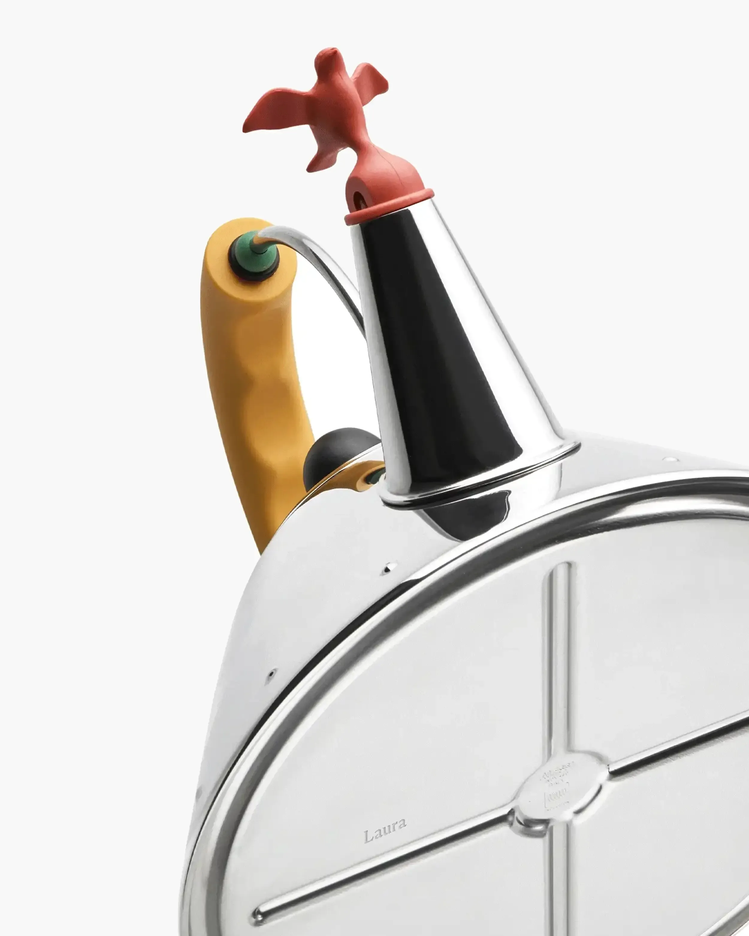 Alessi 9093 kettle in steel with colored handle