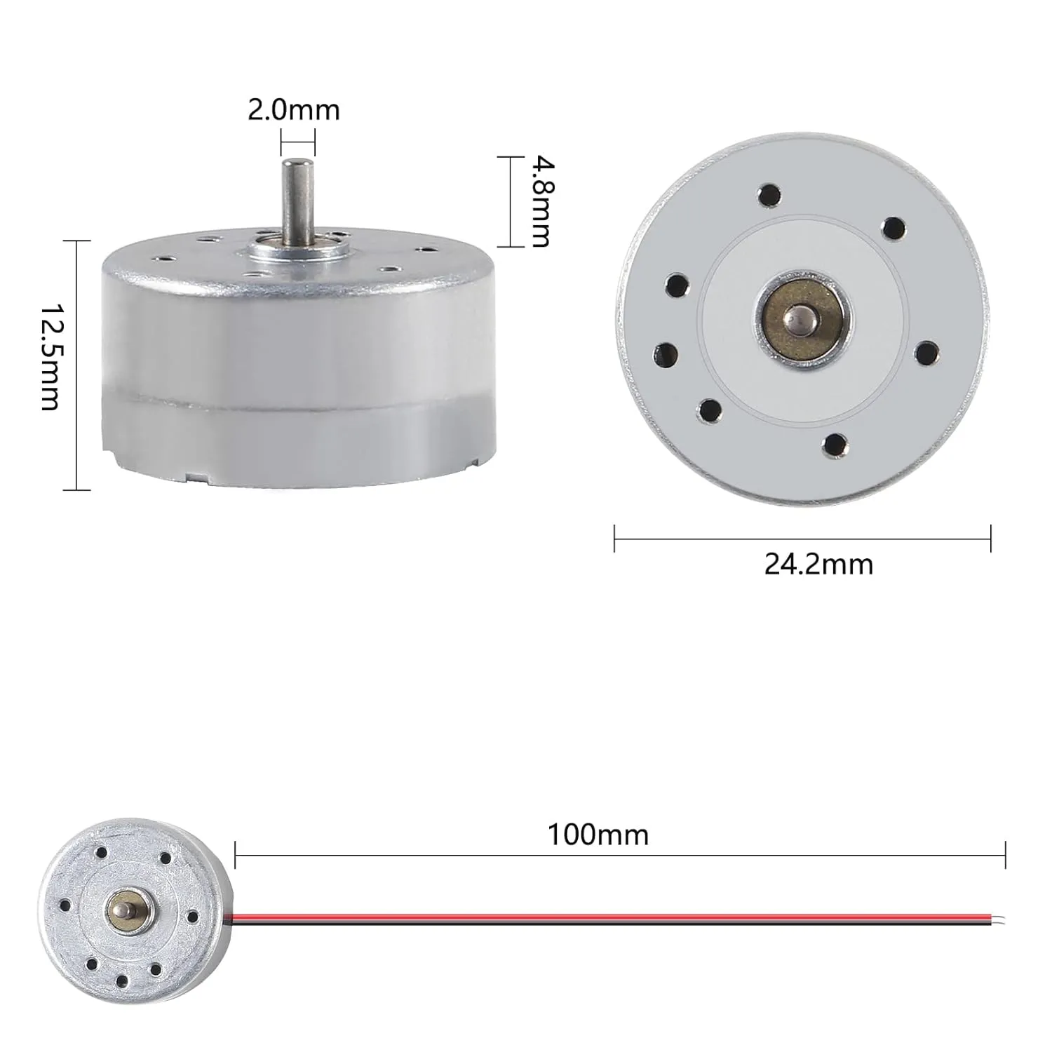 Alinan 20pcs Mini Generator Motors 3V-12V DC Motor Electric Motor for DIY Electronic Wind Turbine Generator Hand Cranked Power Model School Project Educational Physics Experiment