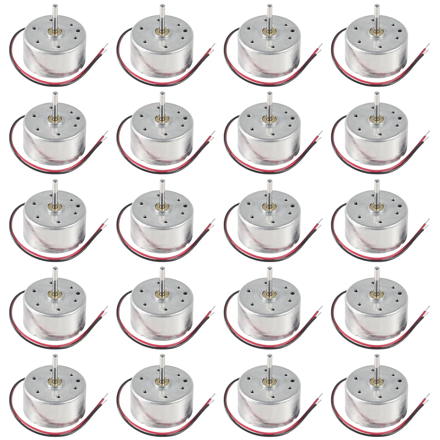 Alinan 20pcs Mini Generator Motors 3V-12V DC Motor Electric Motor for DIY Electronic Wind Turbine Generator Hand Cranked Power Model School Project Educational Physics Experiment