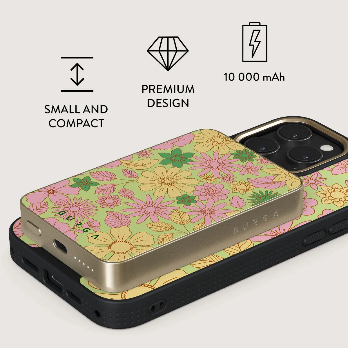 Amalfi Coast - Colorful Floral Magnetic Power Bank
