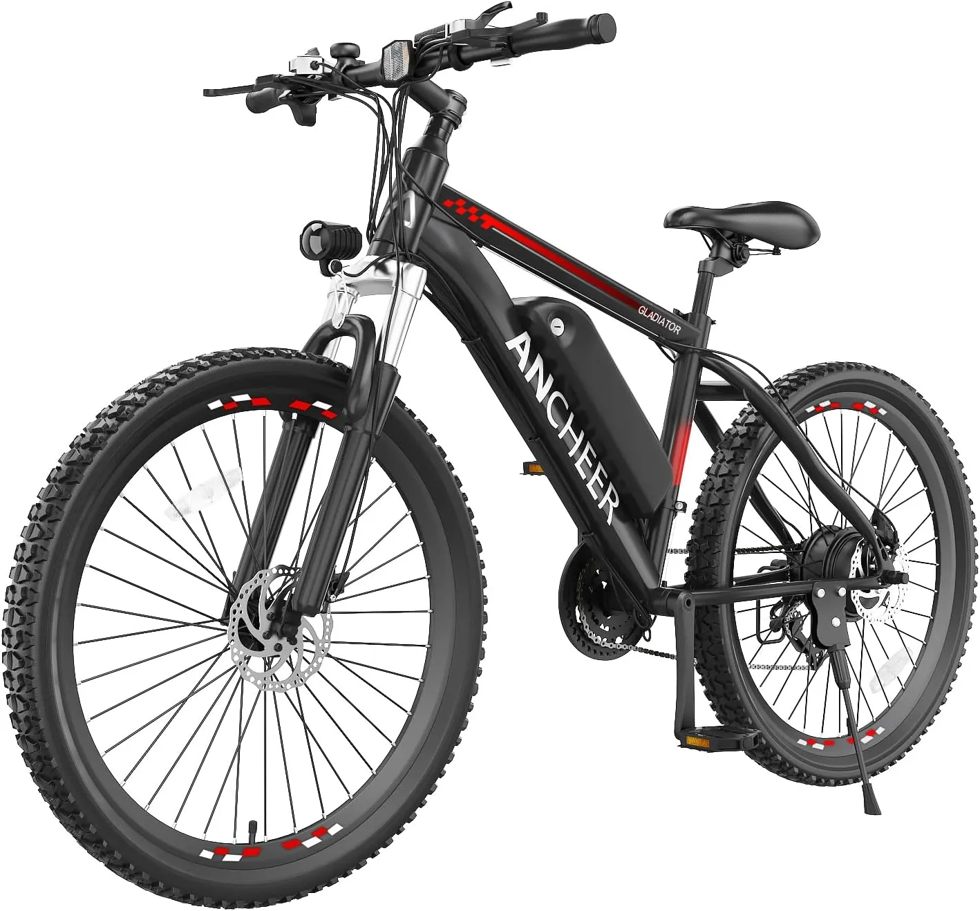 ANCHEER 500W 26" Electric Bike for Adults, [Peak 750W], 48V 10.4Ah Battery, Up to 55 Miles, 3H Fast Charge, Electric Mountain Bike, 2.1" eMTB Tire, 21 Speed, 22MPH Adults Electric Bicycle