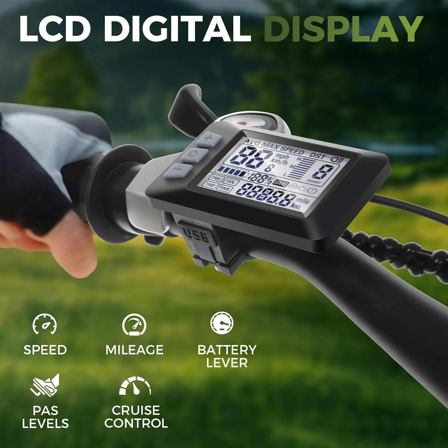 ANCHEER Electric Bike for Adults, Peak 750W Ebike, 3 Hours Fast Charge, 60 Miles Electric Bicycle with 48V/499Wh Battery, 27.5 ''Hummmer Electric Mountain Bike with LCD Display, 21/24 Speed