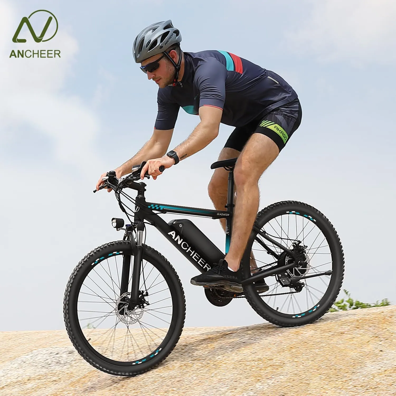 ANCHEER Electric Bike for Adults, Peak 750W Ebike, 3H Fast Charge, 55 Miles, 22MPH Electric Bicycle, 48V 499Wh Battery, 26" Gladiator Electric Mountain Bike, 21Speed, UL 2849 Certified