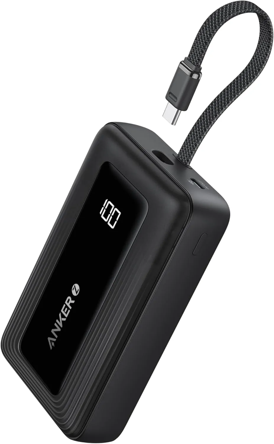 ANKER Zolo Power Bank, 20,000mAh 30W High-Speed Portable Charger with Built-in C Cable, USB-C&A, Battery Pack for iPhone 16/15/15 Pro/15 Pro Max/15 Plus, MacBook, Galaxy, and More