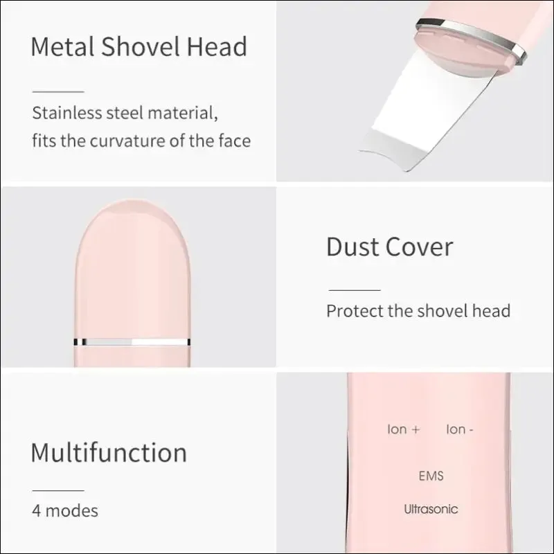 Anlan ultrasonic skin scrubber deep face cleaning machine peeling shovel facial pore cleaner face