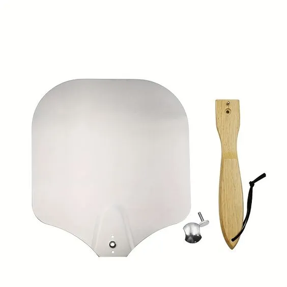 Anygleam 12*14 Inch Pizza Shovel With Foldable Wooden Handle Bakeware Kitchen Tools Oxidation