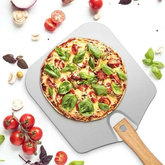 Anygleam 12*14 Inch Pizza Shovel With Foldable Wooden Handle Bakeware Kitchen Tools Oxidation