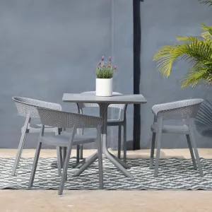 Aztec Grey & White Rectangular Diamond Pattern Foldable Waterproof XL Caravan Mat - 270x360 CM