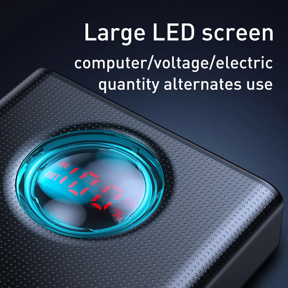 Baseus Glaze Digital Display Fast Charging Power Bank 30000mAh 65W Black - International Version