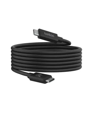 Belkin Connect USB4 Cable (6.6ft/2M Power Cable), USB-C to USB-C Cable w/ 240W Power Delivery   20Gbps - USB4 Compliant Power Cable, Compatible with MacBook, Windows, Chromebook, & More