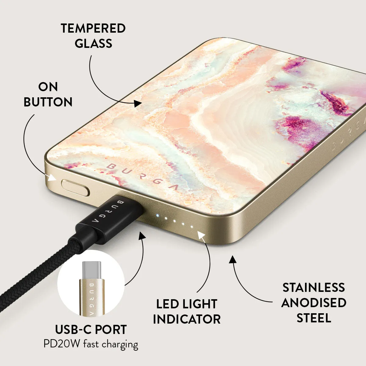 Berry Sorbet - Girly Magnetic Power Bank