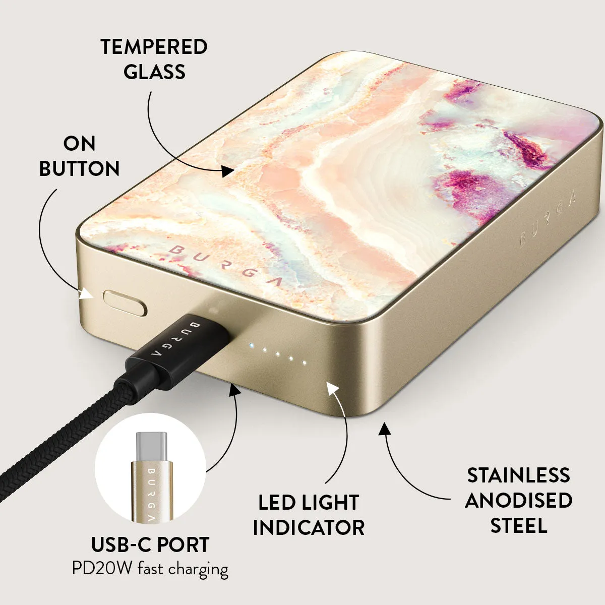 Berry Sorbet - Girly Magnetic Power Bank