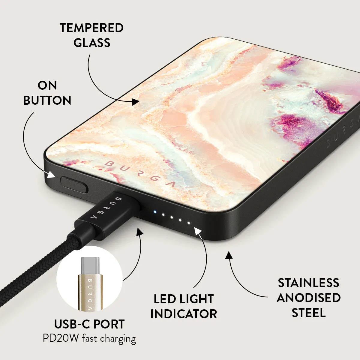 Berry Sorbet - Girly Magnetic Power Bank