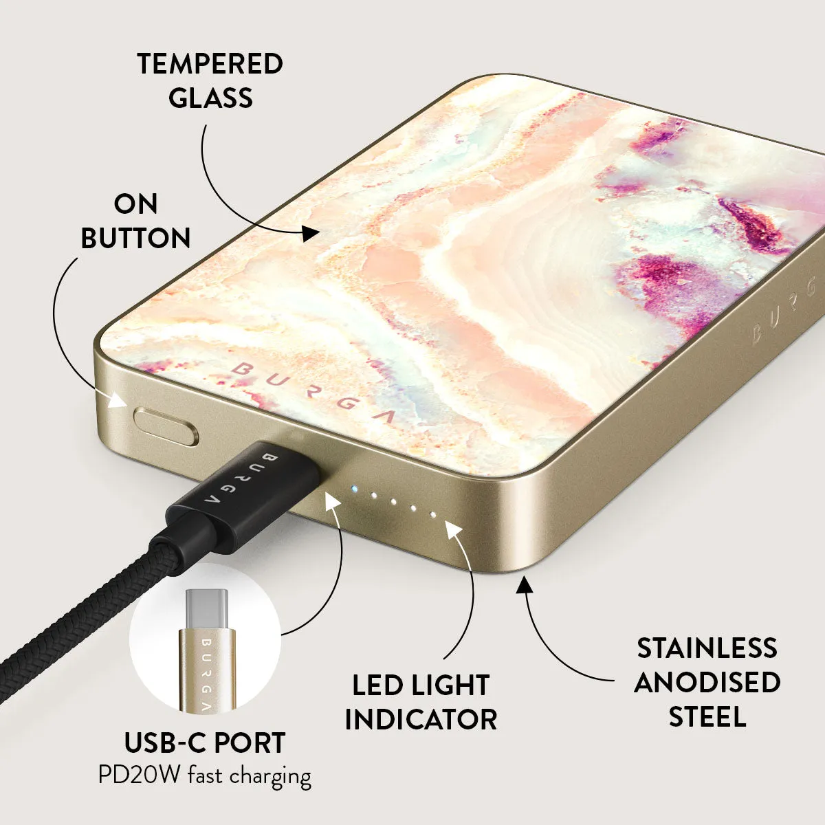 Berry Sorbet - Girly Magnetic Power Bank