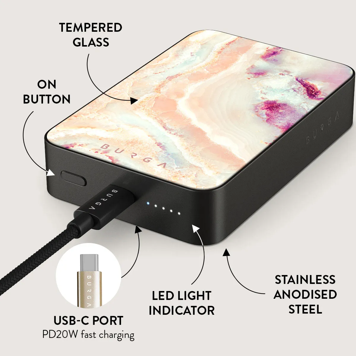 Berry Sorbet - Girly Magnetic Power Bank