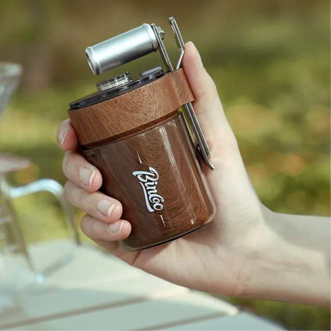 BINCOO Portable Camping Coffee Grinder, Manual Espresso Grinder for Outdoor Travel