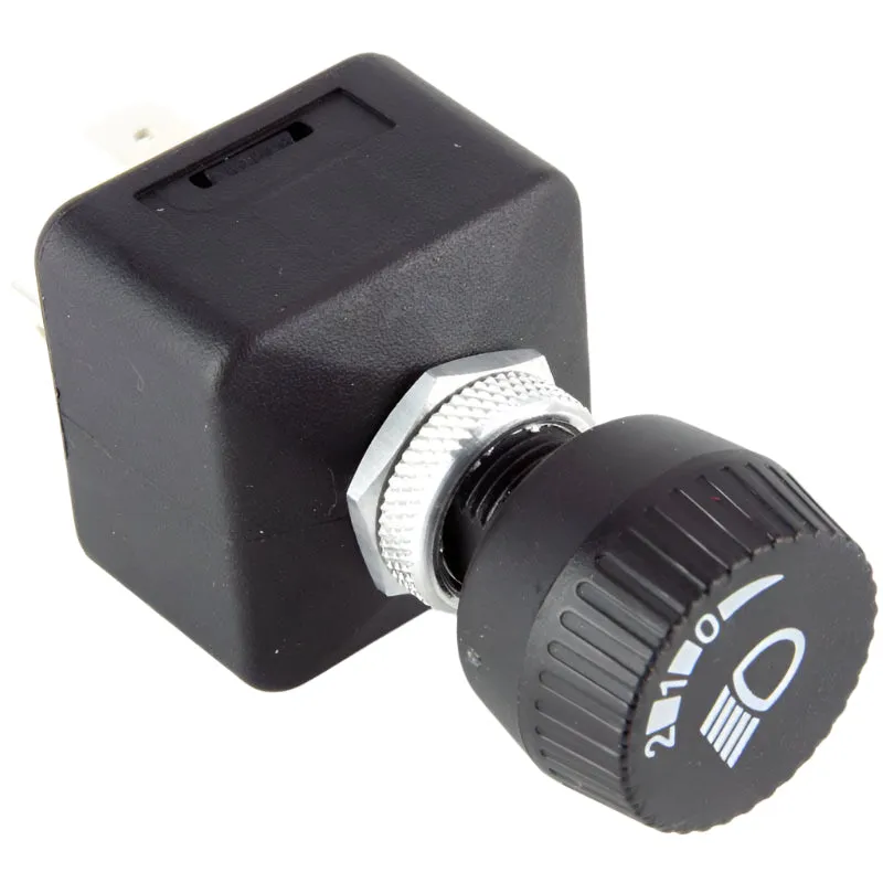 Black Rotary Headlamp Switch With Light Symbol