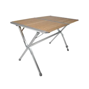 BlackWolf Bamboo Slat Camping Table Slatted Foldable Folding