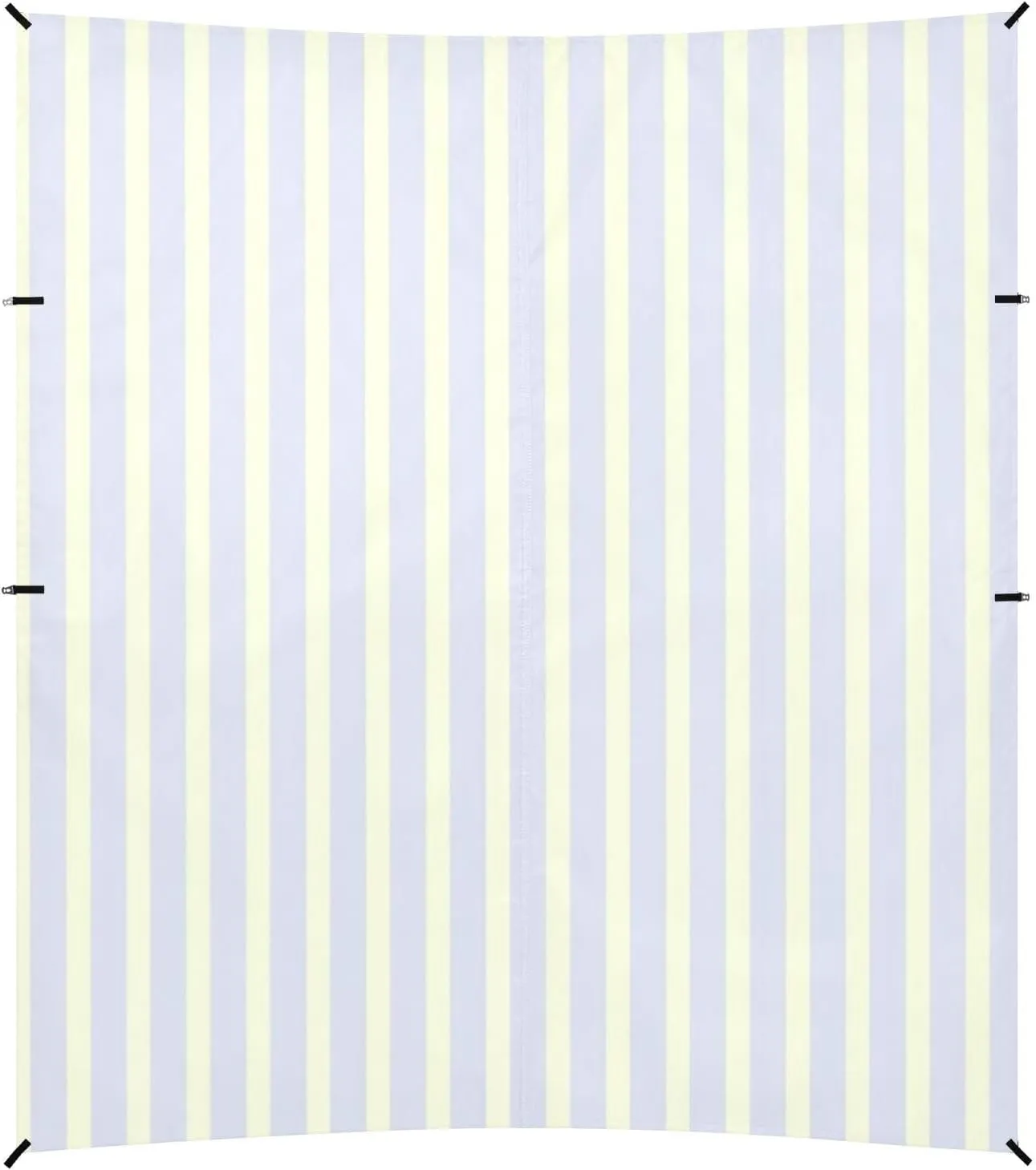 Blue Vertical Stripes Beach Tent UPF50  Protection Waterproof Portable Sun Shelter Includes Sand Shovel, Sandbags, Stability Poles for Camping, Picnics, Backyard & Fishing