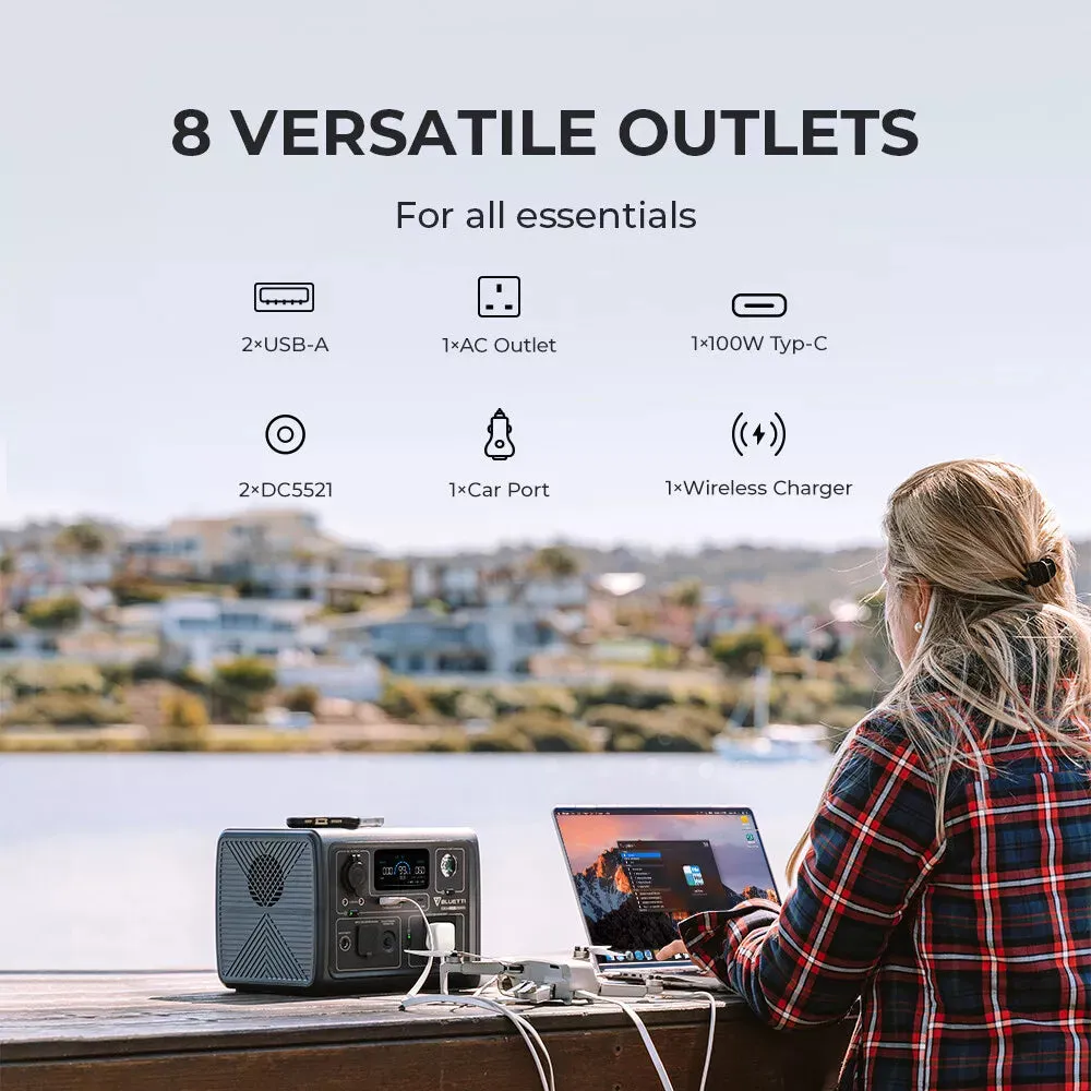 BLUETTI EB3A 600W Portable Power Station LiFePO4 Battery Solar Generator Outdoor