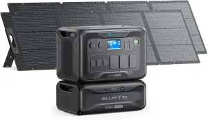 BLUETTI Solar Generator AC500 & B300K Expansion Battery with 2 200W Solar Panels Included (Ships Separately), 2,764.8Wh Portable Power Station w/ 6 5,000W AC Outlets, LFP Power for Home Use