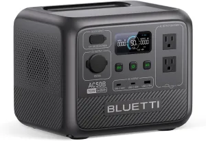 BLUETTI Solar Generator AC50B, 448Wh LiFePO4 Battery Backup w/ 2 700W AC Outlets (Power Lifting 1,000W), 0-80% in 45 Min., for Camping, Road Trip, Outage (Solar Panel Optional)