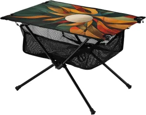 Bolaz Outdoor Folding Portable Picnic Camping Table-Colorful Flower 2,Storage Mesh for Camping Gear Accessories, Hiking, Mountaineering, Outdoor Travel