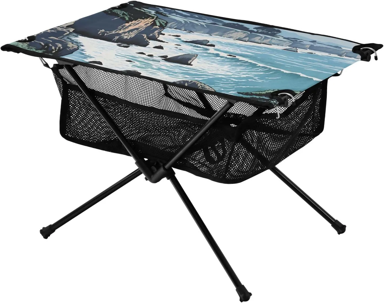 Bolaz Outdoor Folding Portable Picnic Camping Table-Sea Wave5,Storage Mesh for Camping Gear Accessories, Hiking, Mountaineering, Outdoor Travel