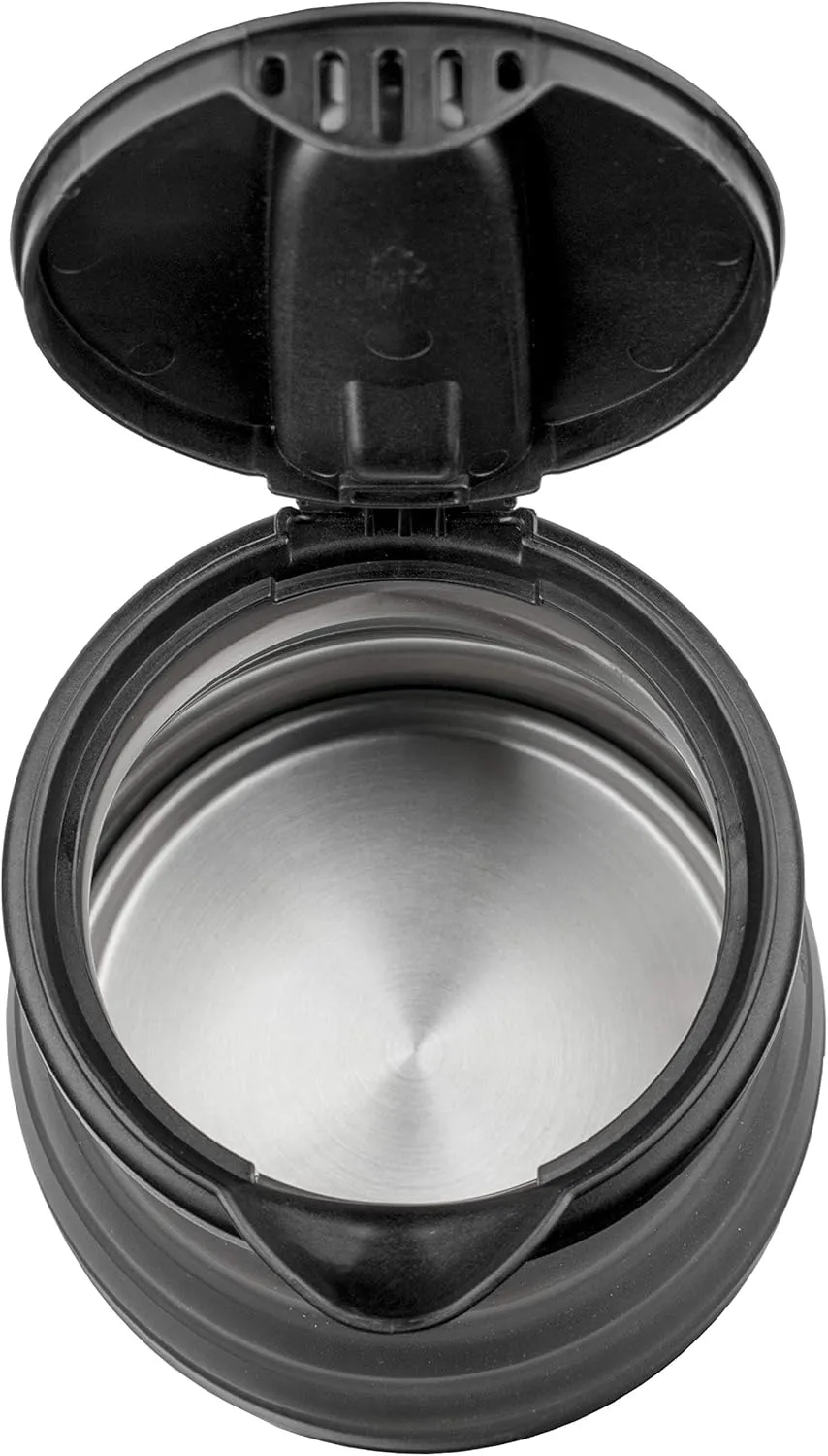 Brentwood Appliances KT-1508BK .85-Quart Dual-Voltage Collapsible-Travel Kettle (Black), 0.85Q