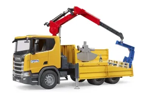 Bruder 3551 Scania Super 560R Construction truck with crane and 2 pallets