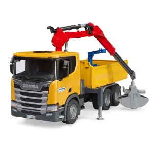 Bruder Scania Super 1:16 560R Contruction Truck With Crane & 2 Pallets