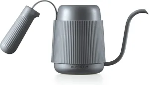 BUYDEEM CD2006B Portable Pour Over Gooseneck Coffee Kettle and Maker, Durable Pro 18/8 Pro Stainless Steel with Silicone Protection for Better Coffee Brewing, 330ml (Ink Gray)