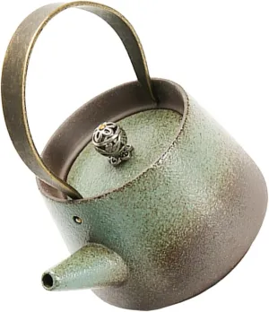 Cabilock 1pc Retro Style Teapot Elegant Heat Resistant Kettle for Home Office Use Smooth Surface for Easy Cleaning Practical Decorative Pot