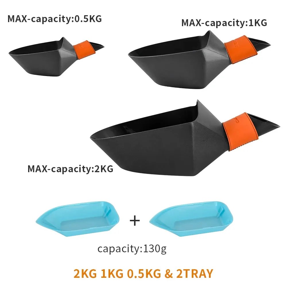 CAFEMASY Kitchen Accessories Large Container Shovel For Coffee Bean Flour Ice Cubes Capacity Measuring Tool Scoops 500g 1kg 2kg