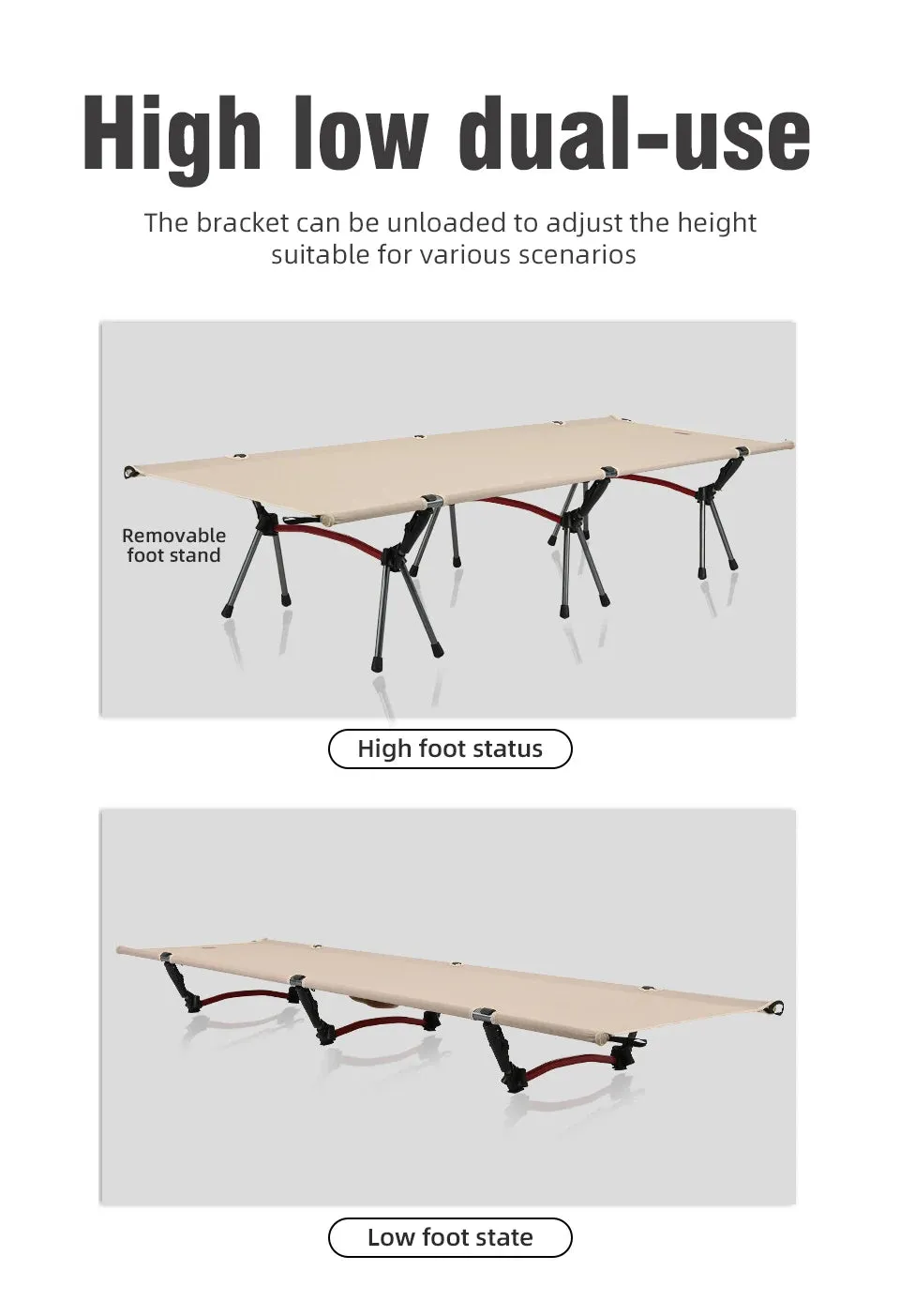 Camping Cot  Folding Camping Bed Portable Outdoor Bed
