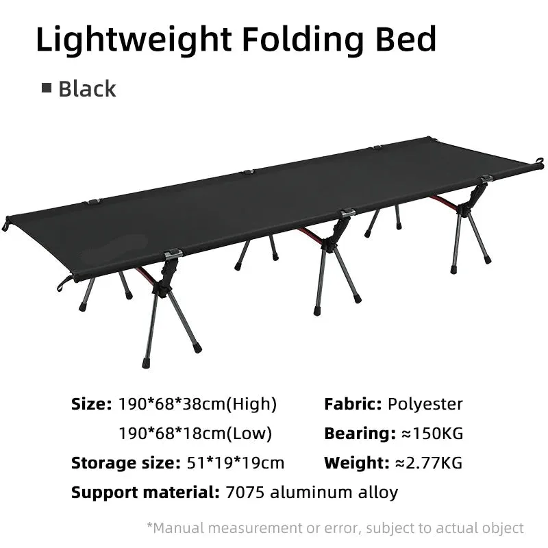 Camping Cot  Folding Camping Bed Portable Outdoor Bed