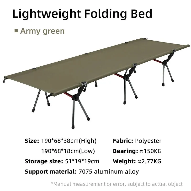 Camping Cot  Folding Camping Bed Portable Outdoor Bed