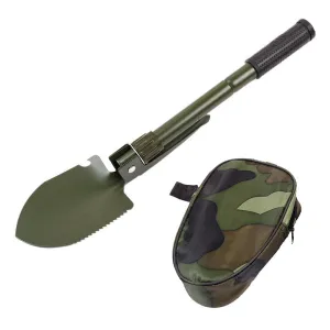 Carbon Steel 4 in 1 Multi-function Folding Shovel Outdoor Survival Camping Garden Tools Portable Military Foldable Spade HR