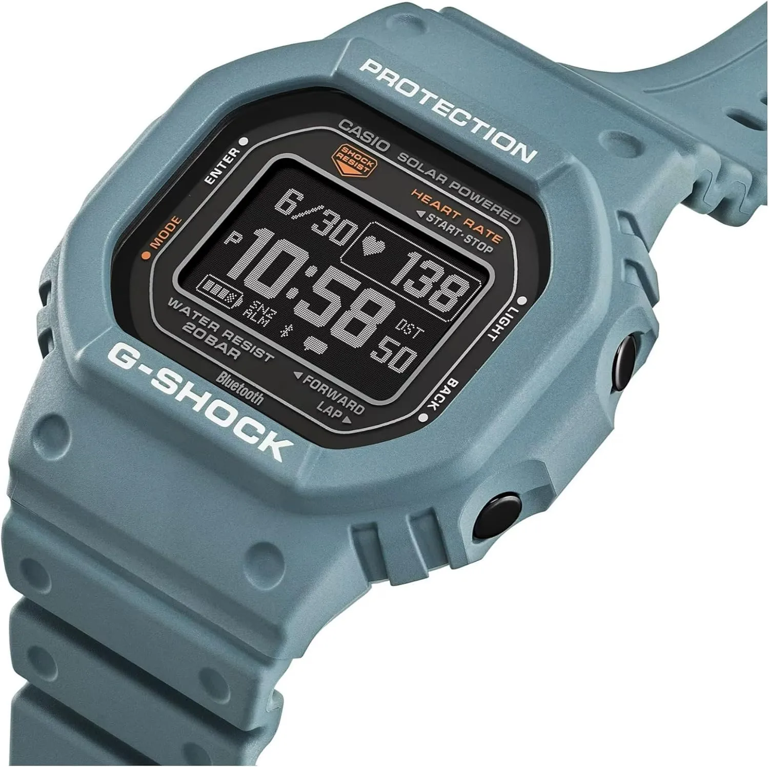 Casio Men's G-Shock Move DW-H5600 Series, Multisport (Run, Walking, Gym Workout), Heart Rate Watch