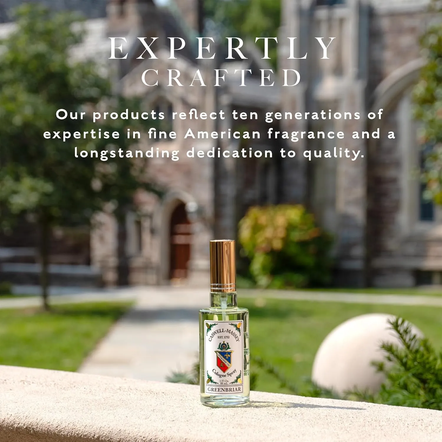 Caswell-Massey Woodgrain Sandalwood Gold Cap Cologne, Richly Sensual Santalum Album Men’s Cologne with Cedary and Hints of Citrusy Musk, 3 Fl Oz