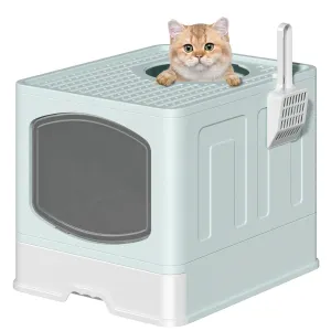 cat litter scoop, foldable High-value blue litter Extra-large Huge savings with box LunaLulinlk