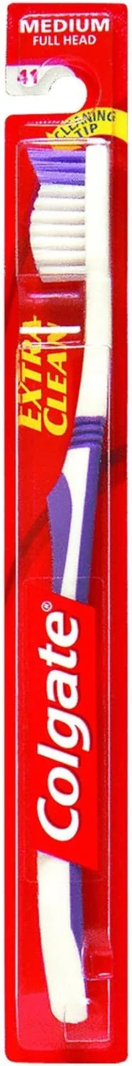 Colgate Solar Powered Extra Clean Adult Toothbrush #40, Red