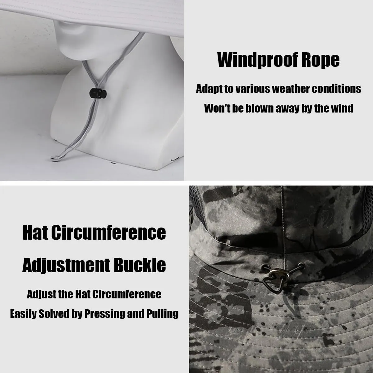 Colitt - Fishing Hat with Built in Fan, Accustomas Economicalk Solar Sun Hat Outdoor Adjustable Wide Brim Men Women UPF 50 