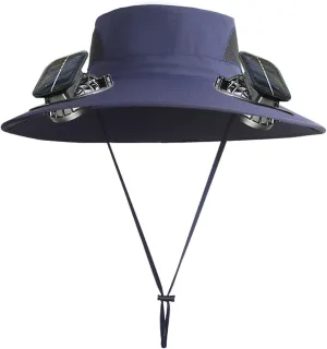 Colitt Fishing Hat with Fans, 2025 New Ultralight Solar Fan Sun Hat, Wide Brim Solar Fan Hat Outdoor Fishing UPF 50 