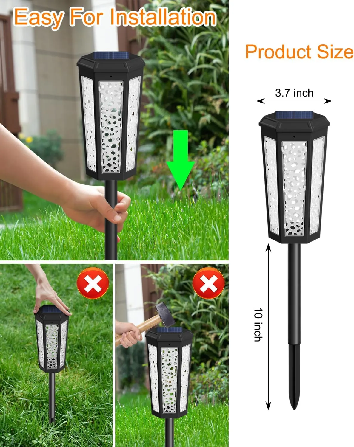 Colored Solar Powered Pathway Landscape Lights Outdoor Cool White & RGB Dusk to Dawn Waterproof for Garden Sideway Outside, Patio, Path, Yard, Walkway, Driveway, 2 Modes 6 Pack Accent Modern Design
