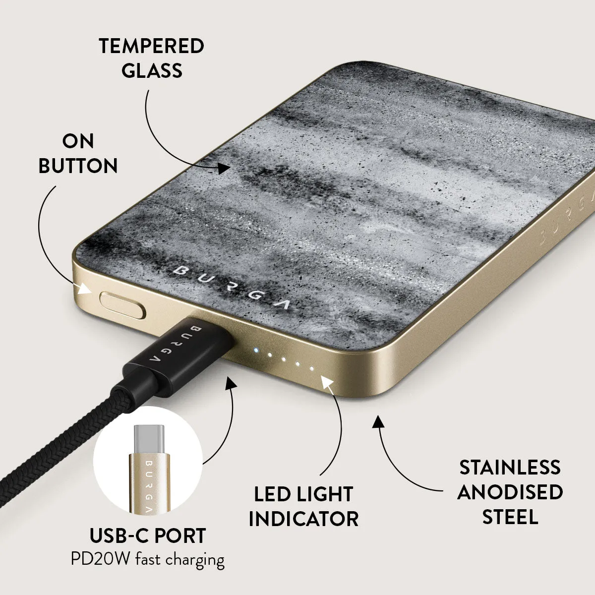 Concrete Jungle - Magnetic Power Bank