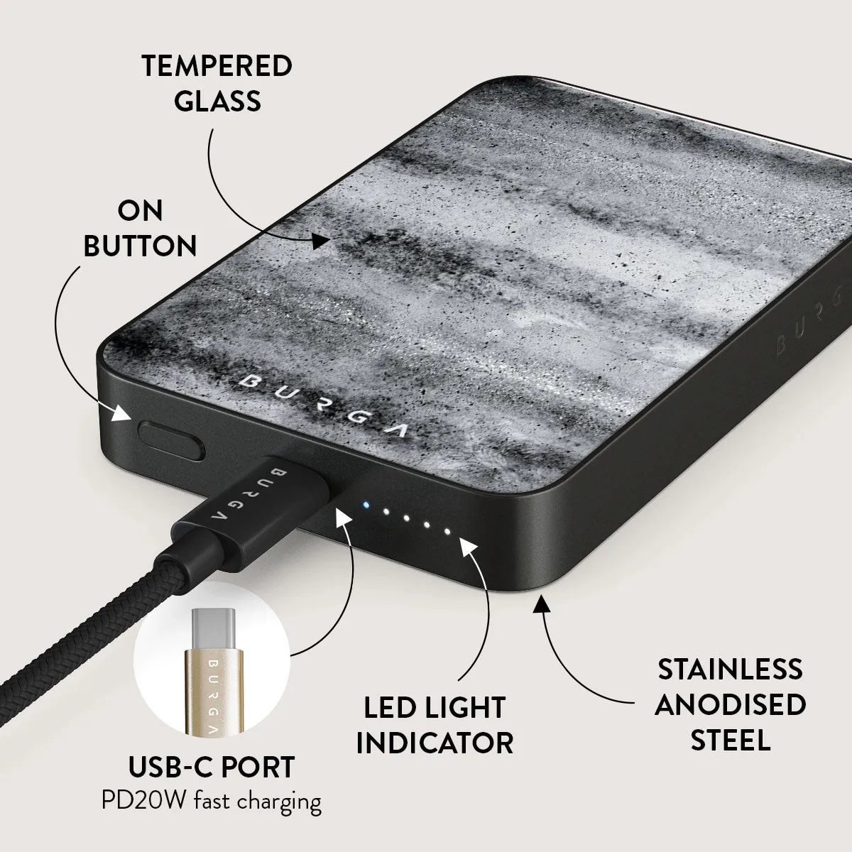 Concrete Jungle - Magnetic Power Bank