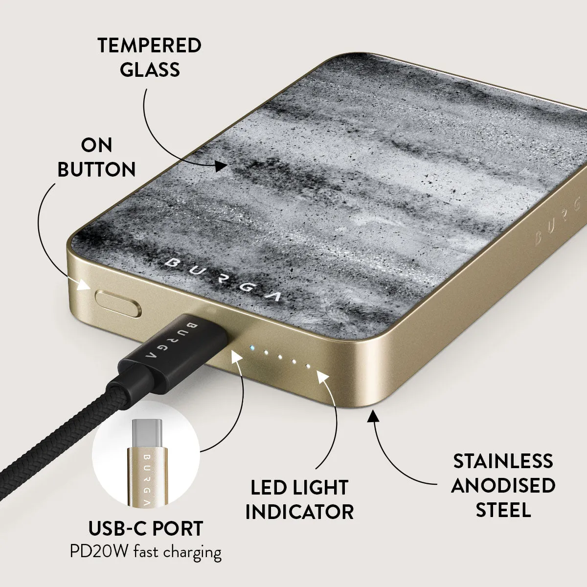 Concrete Jungle - Magnetic Power Bank