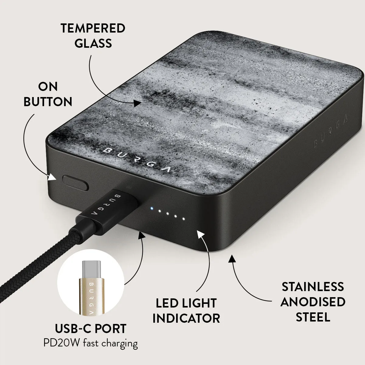 Concrete Jungle - Magnetic Power Bank
